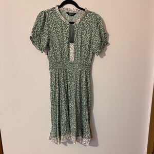 BNWT. Allegra K Sage Green Floral Midi Dress.